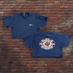 Cropped No Fear, Good old heart pumping adrenaline: Navy and red vintage